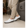 Pantofi barbati casual de vara cu perforatii - Corsa Piele Naturala Alb GKR506A